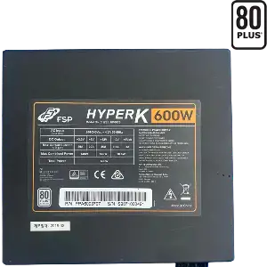 FSP HYPERK 600W 80+ NON MODULAR POWER SUPPLY